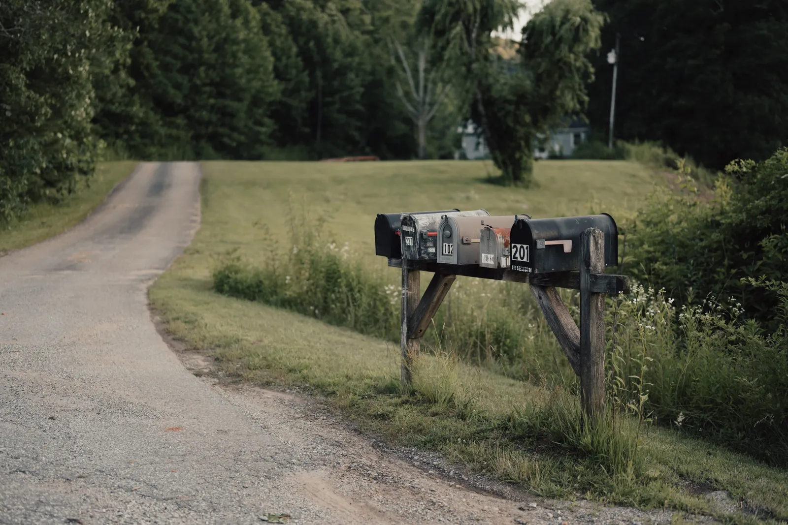 rural mailboxes beside a country road in the plumber mcdonald tn service area of bradley county